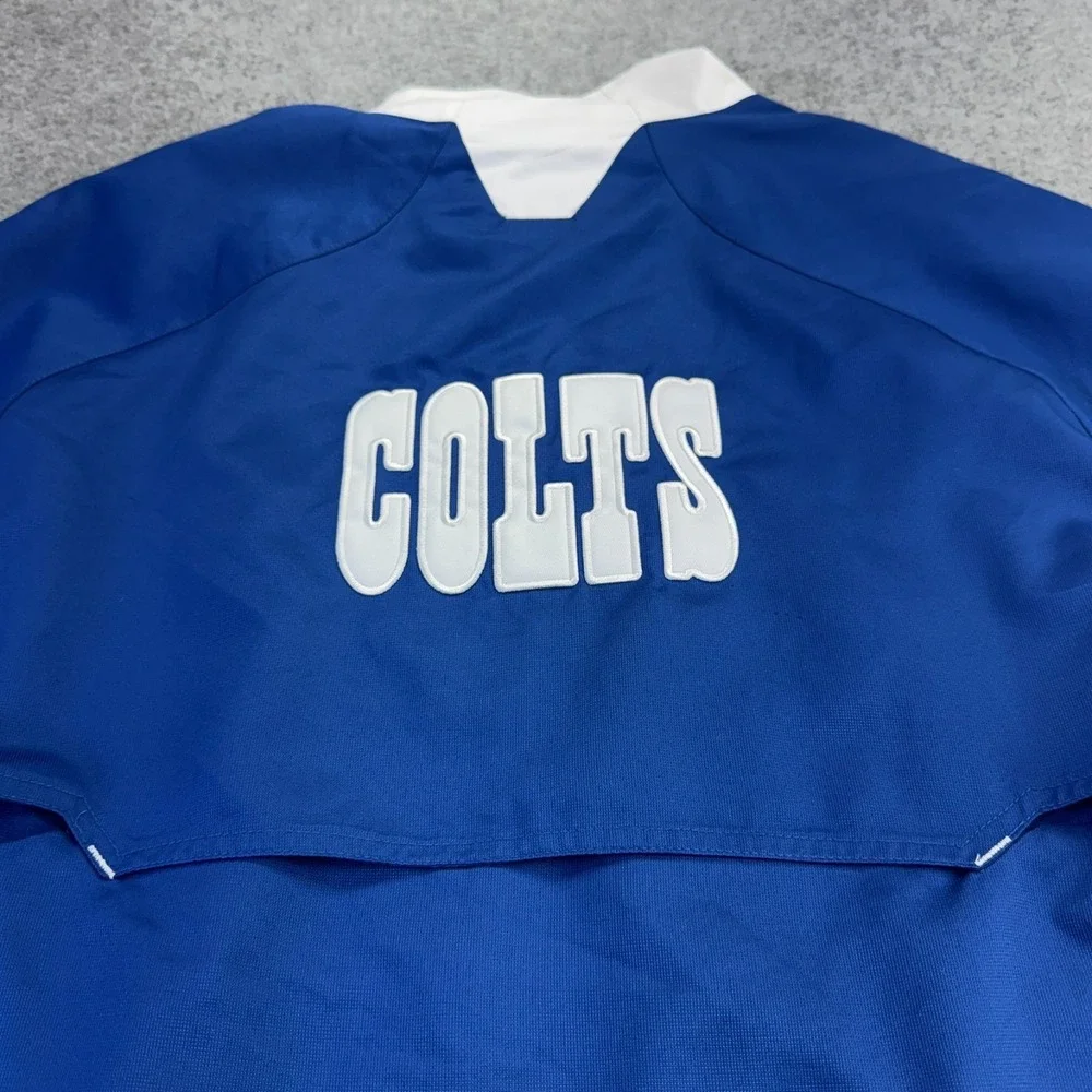 Reebok NFL Indianapolis Colts‎ On‑Field Windbreaker Jacket Men's Large Blue ZIP